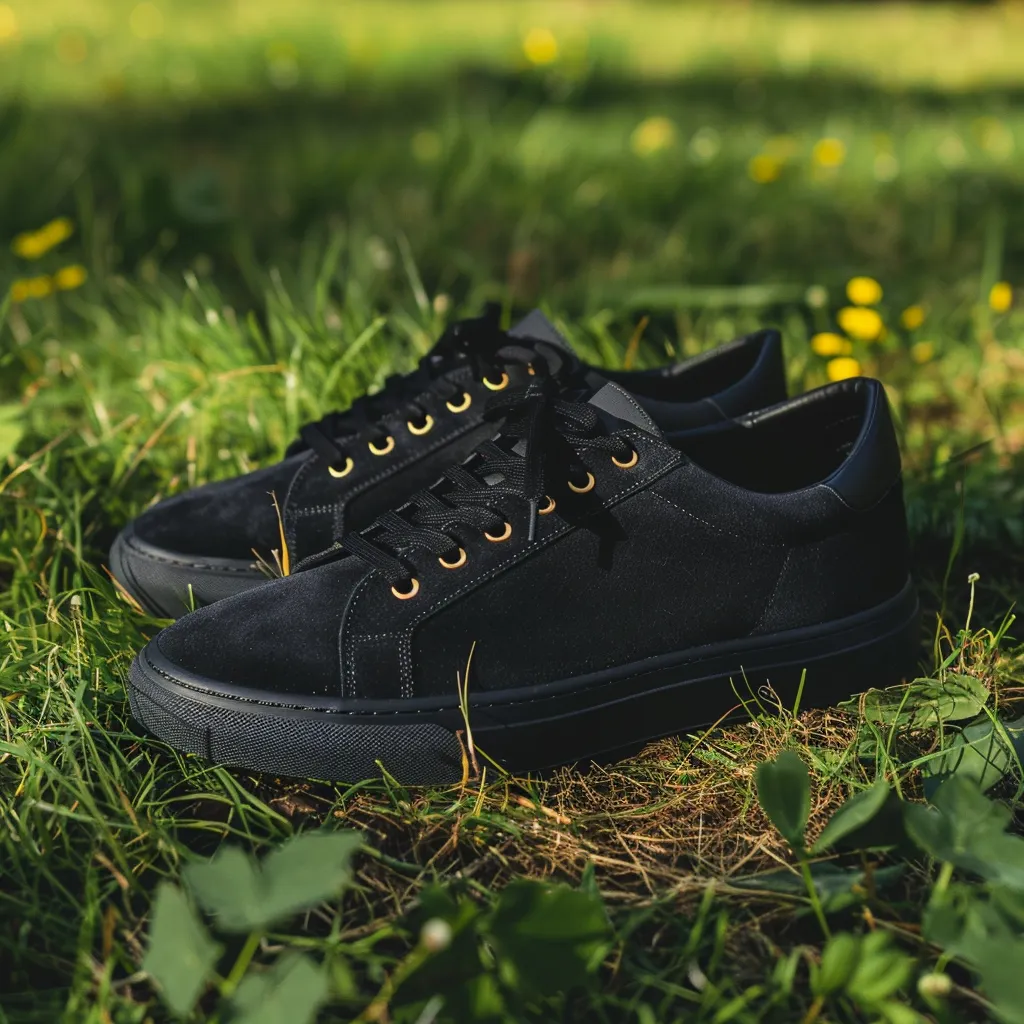 Black Nubuck Leather Floriano Sneakers sold by Costoso Italiano