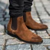 Brown Nubuck Leather Angelo Chelsea Boot sold by Costoso Italiano