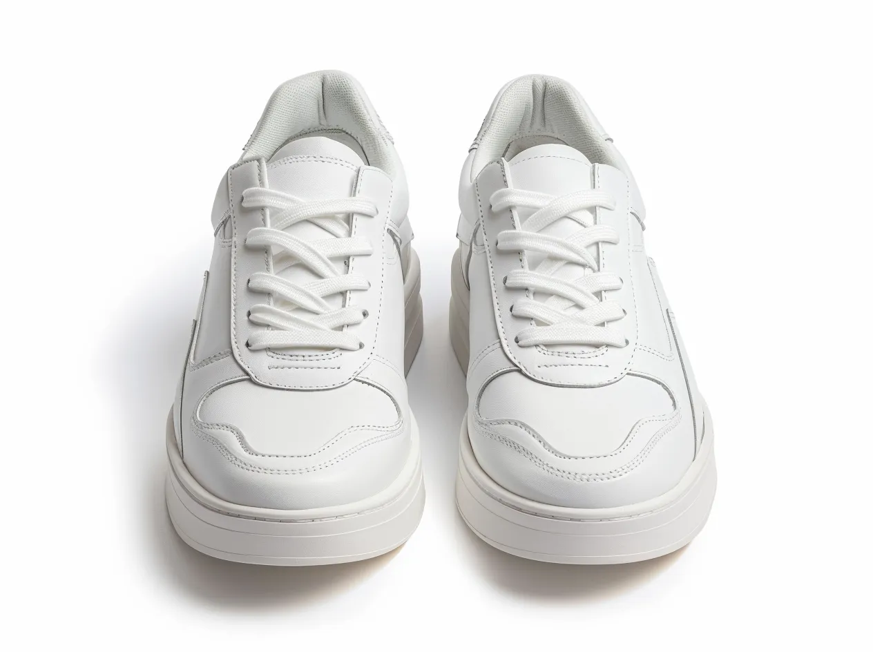 White Leather Girona Lace Up Sneakers - Summer 2024 Collection sold by Costoso Italiano