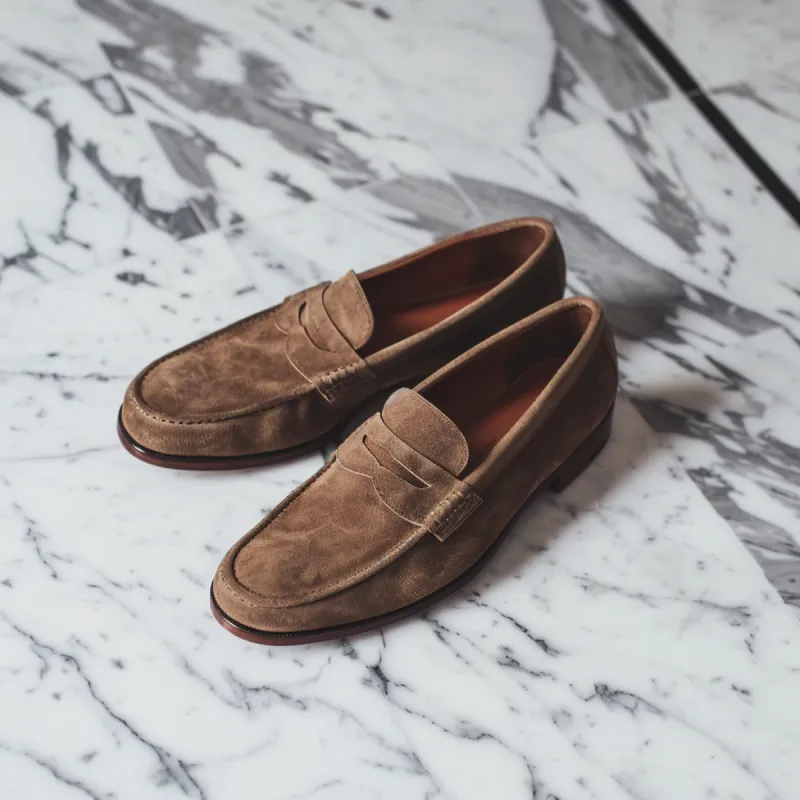 Brown Nubuck Leather Gennaro Loafer sold by Costoso Italiano