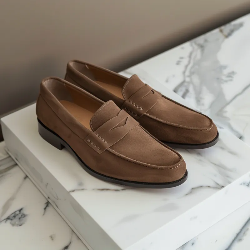 Brown Nubuck Leather Filippo Loafer sold by Costoso Italiano