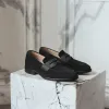 Black Nubuck Leather Fabrizio Loafer sold by Costoso Italiano