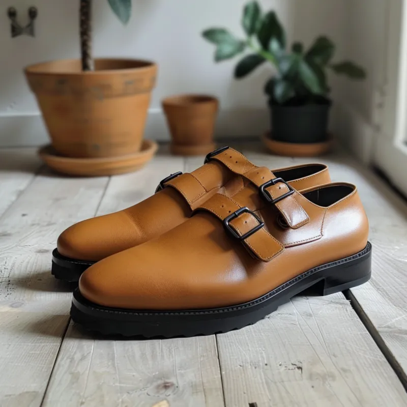Tan Leather Bonifazio With Thick Sole Loafers sold by Costoso Italiano