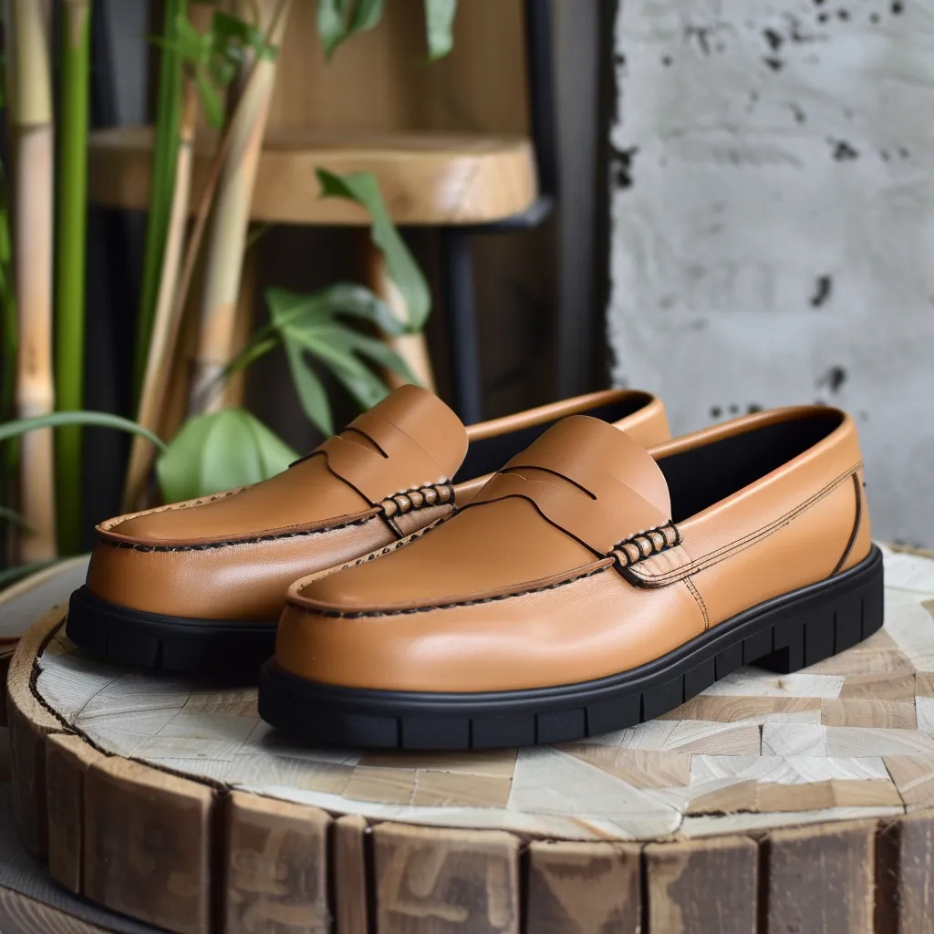 Tan Leather Bartolo With Thick Sole Loafers sold by Costoso Italiano