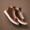 Tan & Brown Suede Leather Lace Up BlancWalk Sneakers - Summer 2024 Collection sold by Costoso Italiano