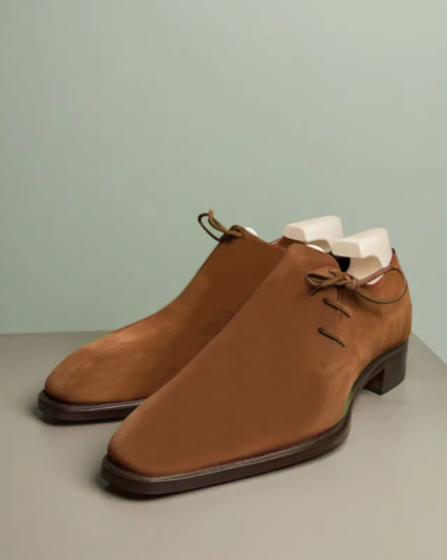 Brown Leather Camria Whole Cut Oxfords sold by Costoso Italiano