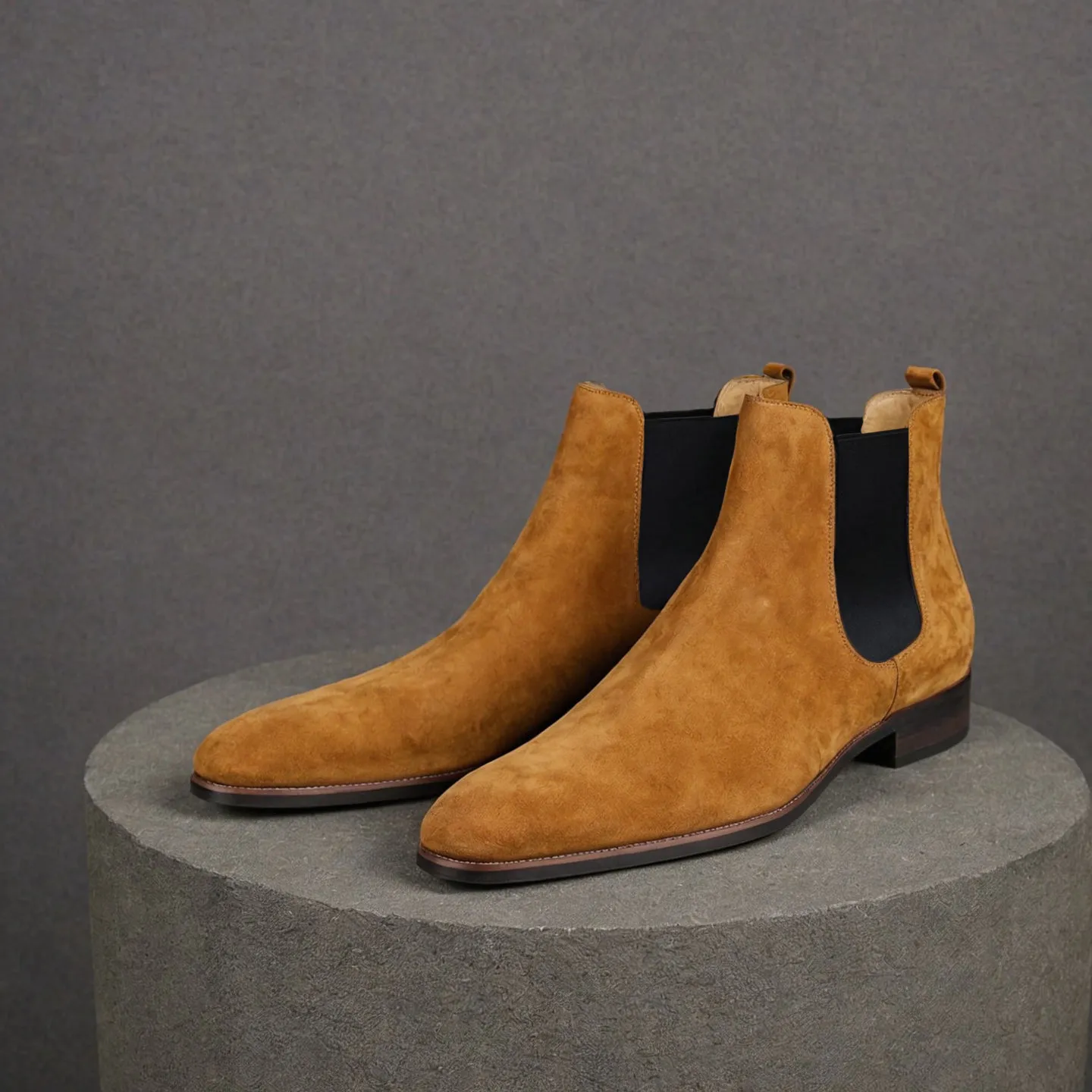 Tan Suede Leather Lucca Slip On Chelsea Boots - AW24 sold by Costoso Italiano