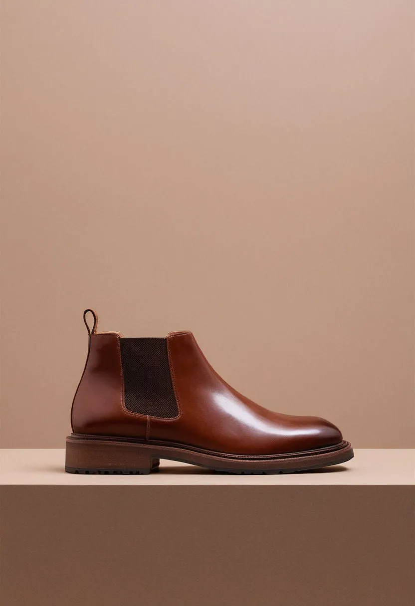 Brown Leather Grayson Chelsea Boot sold by Costoso Italiano product image thumbnail 2