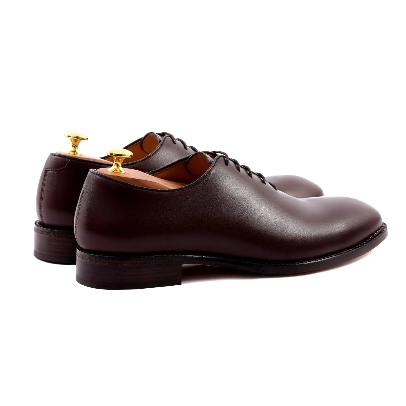 Brown Leather Drayton One Cut Oxfords - Formal Shoes sold by Costoso Italiano product image thumbnail 4