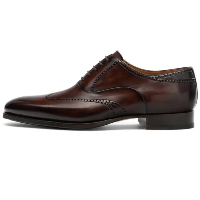 Flat Feet Shoes - Brown Leather Selsdon Brogue Oxfords with Arch Support sold by Costoso Italiano product image thumbnail 2