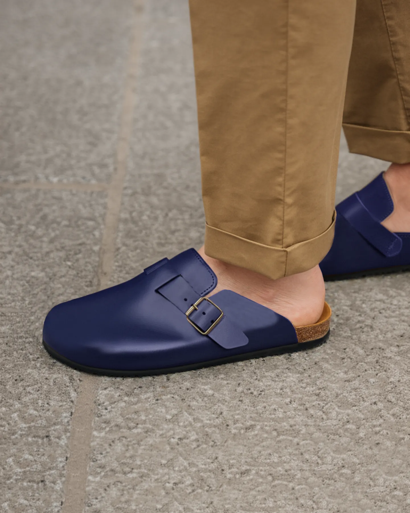 Green Leather Pedestal Platforms Clogs - Summer 2024 Collection sold by Costoso Italiano