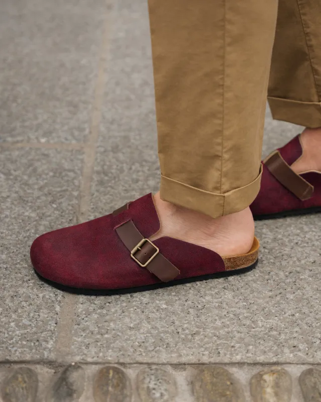 Green Suede Leather Pedestal Platforms Clogs - Summer 2024 Collection sold by Costoso Italiano