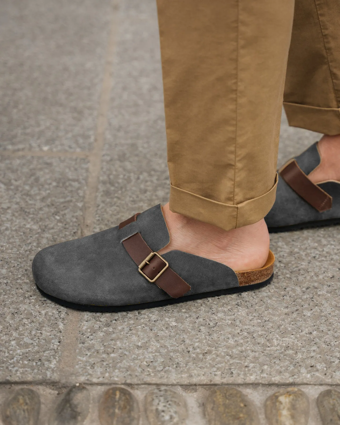 Brown Leather Pedestal Platforms Clogs - Summer 2024 Collection sold by Costoso Italiano