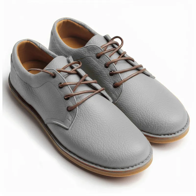Cream Milled Leather Divino Barefoot Sneakers sold by Costoso Italiano