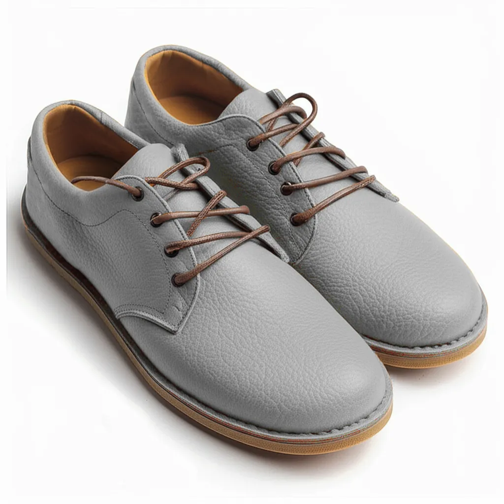 Cream Milled Leather Divino Barefoot Sneakers sold by Costoso Italiano