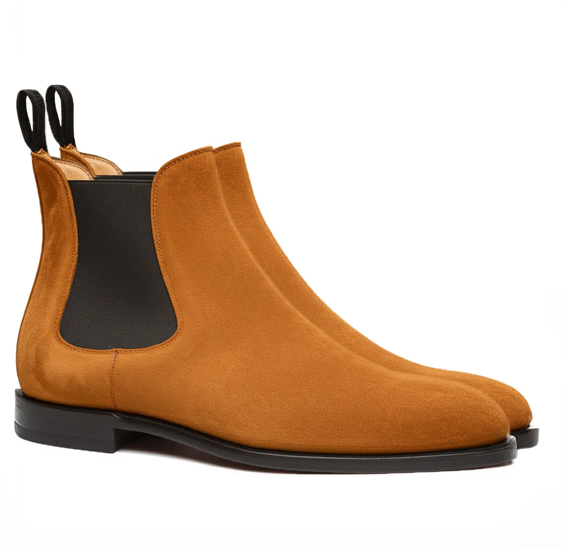 Tan Suede Leather Celso Chelsea Boot sold by Costoso Italiano
