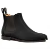 Black Suede Leather Celso Chelsea Boot sold by Costoso Italiano