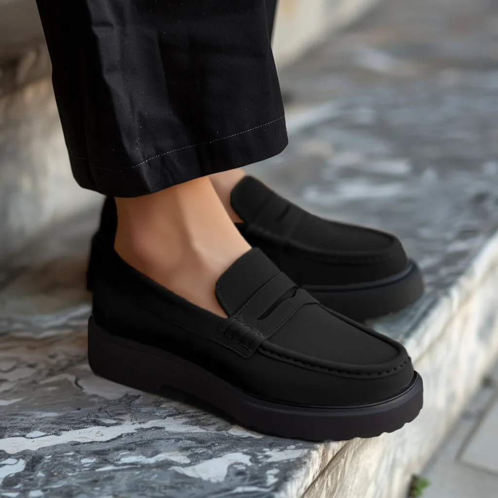 Black Suede Leather Aristide With Thick Sole Loafers sold by Costoso Italiano