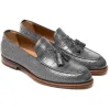 Grey Croc Print Leather Barbican Tassel Loafers sold by Costoso Italiano