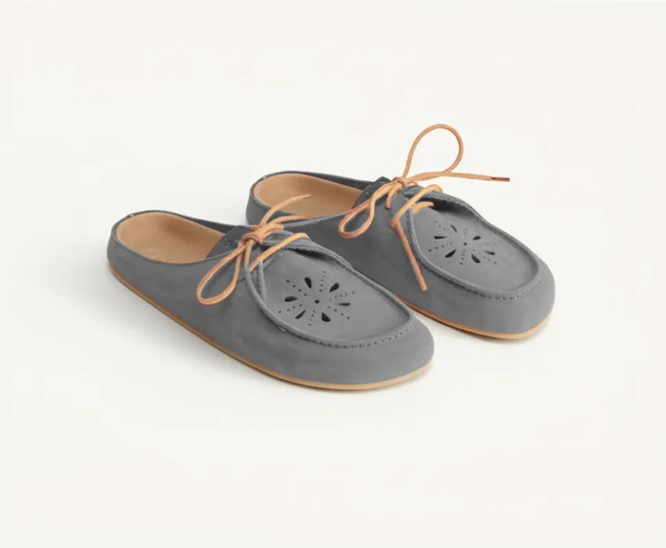 Grey Suede Leather Opale Mule sold by Costoso Italiano