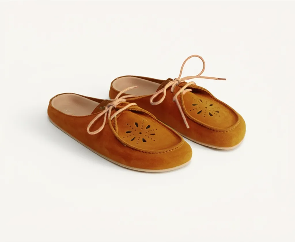 Tan Suede Leather Opale Mule sold by Costoso Italiano