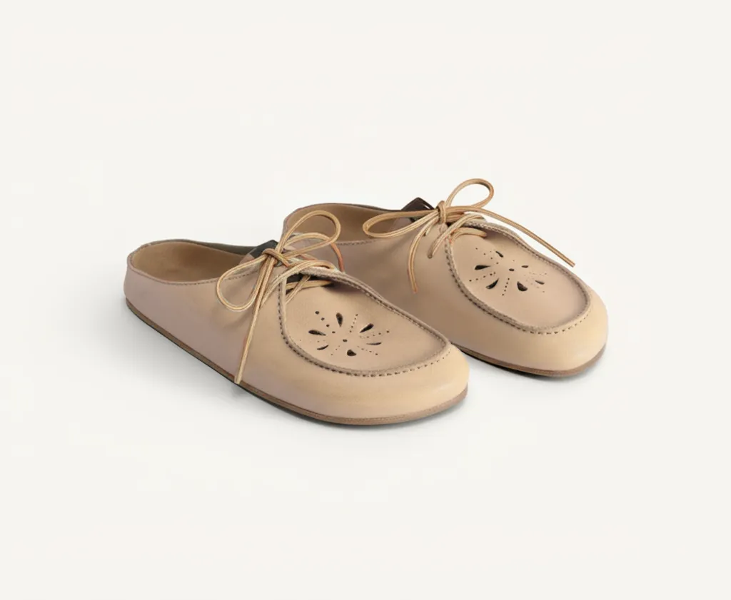 Cream Leather Opale Mule sold by Costoso Italiano