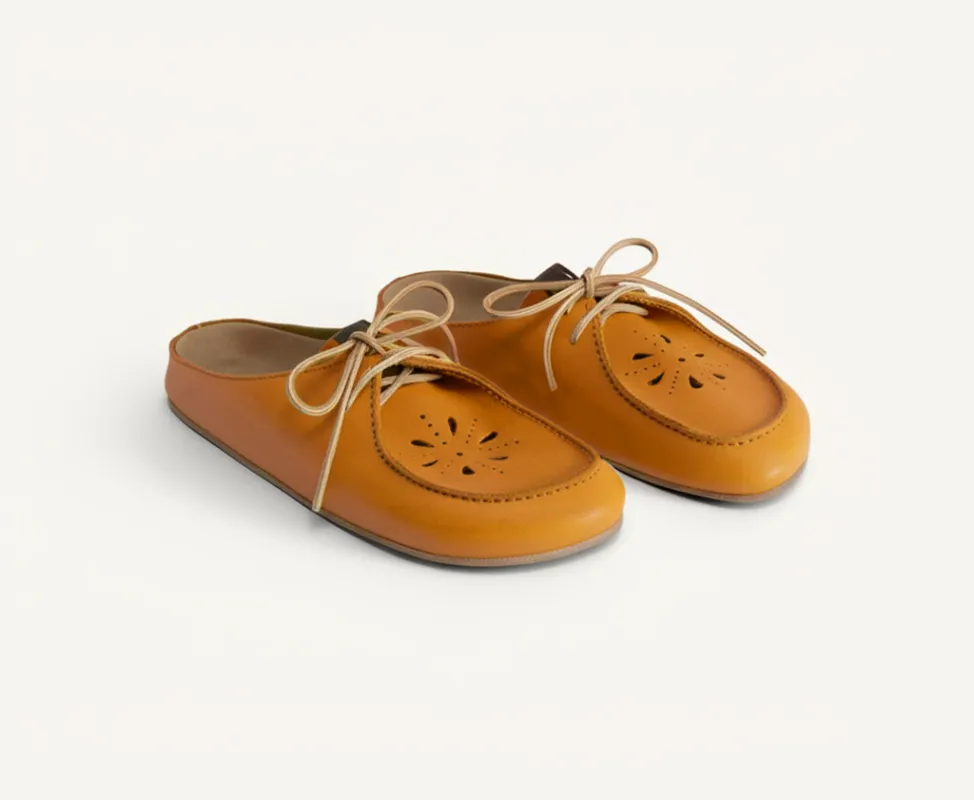 Tan Leather Opale Mule sold by Costoso Italiano