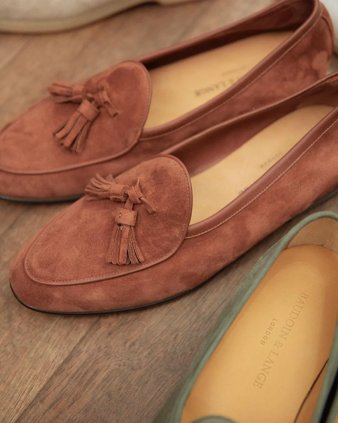 Light Tan Suede Callista Loafers - Formal Shoes - SS23 sold by Costoso Italiano