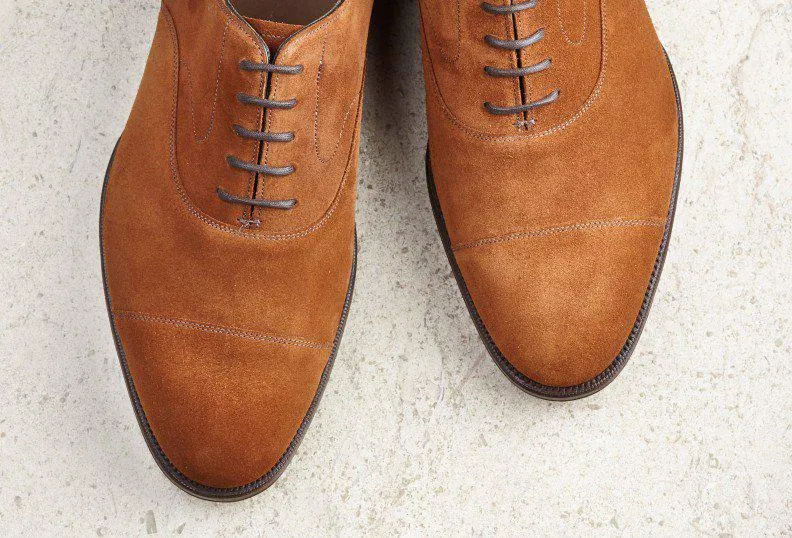Flat Feet Shoes - Tan Suede Ruxley Oxfords with Arch Support sold by Costoso Italiano product image thumbnail 4