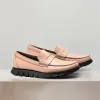 Cream Leather Evarado Penny Loafers with Black Hybrid Sole - SS23 sold by Costoso Italiano
