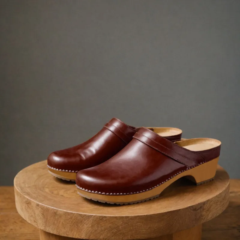Brown Leather Celeste Calm Mule Loafers - Summer 2024 Collection sold by Costoso Italiano