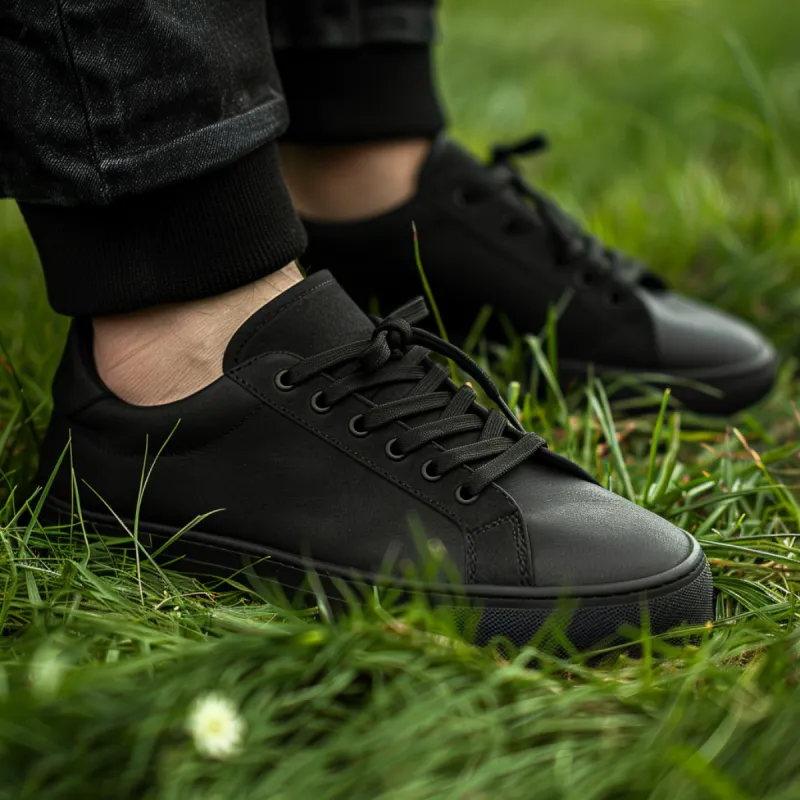 Black Nubuck Leather Eros Sneakers sold by Costoso Italiano