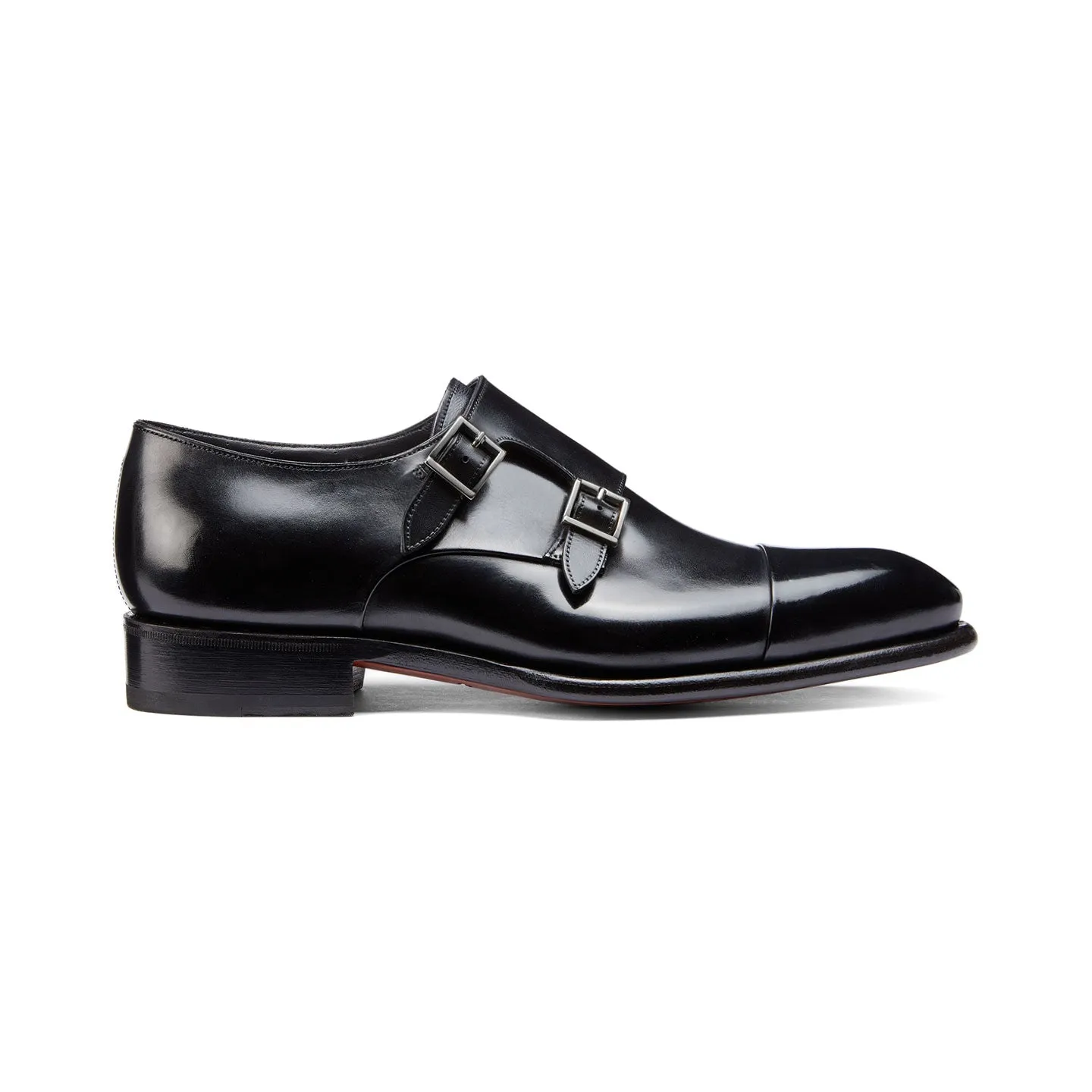 Height Increasing Black Leather Castle Monk Straps - Formal Shoes sold by Costoso Italiano product image thumbnail 2
