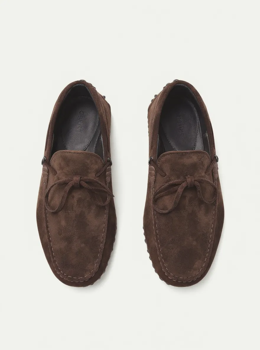 Brown Suede Codac Driving Loafers - AW24 - ITALIAN AW26 sold by Costoso Italiano product image thumbnail 5
