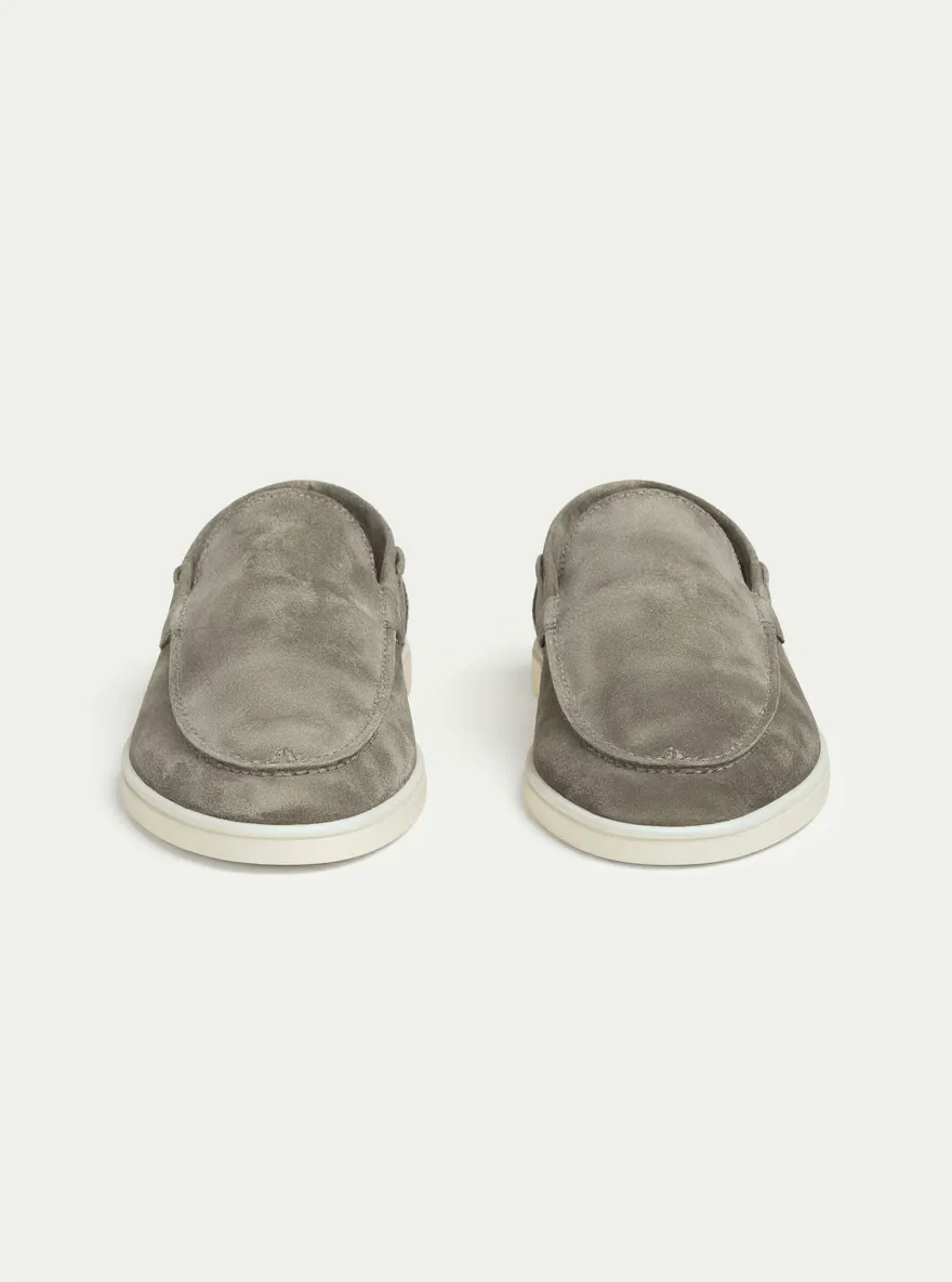 Green Suede Luna Yatch Loafers with White Soles - Summer 2024 Collection -ITALIAN AW26 sold by Costoso Italiano product image thumbnail 5