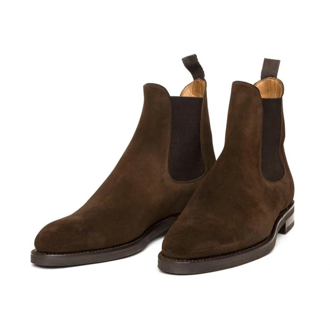 Brown Suede Fenland Slip On Chelsea Boots sold by Costoso Italiano product image thumbnail 2