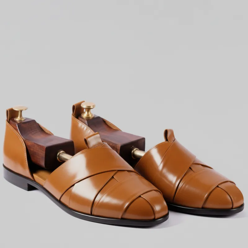 Burgundy Leather Tana Peshawari Loafers | Wedding Shoes for Groom | Shoes for Haldi Mehendi Sangeet sold by Costoso Italiano