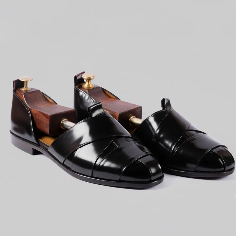 Burgundy Leather Tana Peshawari Loafers | Wedding Shoes for Groom | Shoes for Haldi Mehendi Sangeet sold by Costoso Italiano