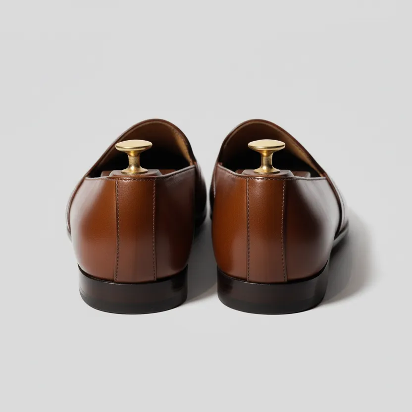 Brown Leather Tana Embroidered Peshawari Loafers | Wedding Shoes for Groom | Shoes for Haldi Mehendi Sangeet sold by Costoso Italiano product image thumbnail 3