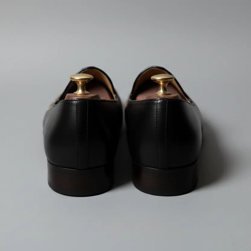 Black Leather Tana Embroidered Peshawari Jutti Loafers | Wedding Shoes for Groom | Shoes for Haldi Mehendi Sangeet sold by Costoso Italiano product image thumbnail 3