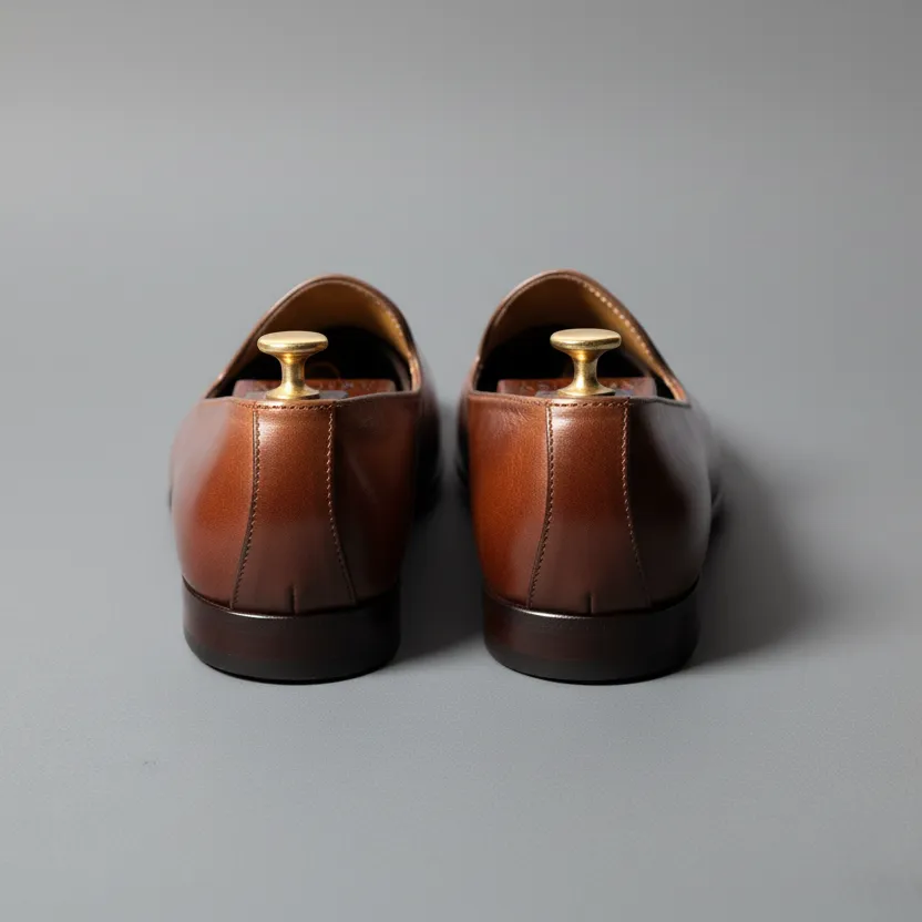 Tan Leather Tana Embroidered Peshawari Jutti Loafers | Wedding Shoes for Groom | Shoes for Haldi Mehendi Sangeet sold by Costoso Italiano product image thumbnail 2