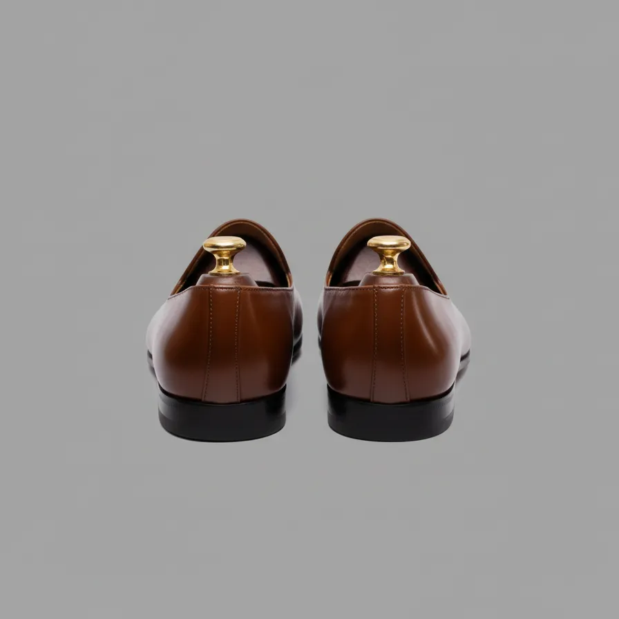 Brown Leather Tana Peshawari Hand Work Embroidered Zardozi Jutti Loafers | Wedding Shoes for Groom | Shoes for Haldi Mehendi Sangeet sold by Costoso Italiano product image thumbnail 2