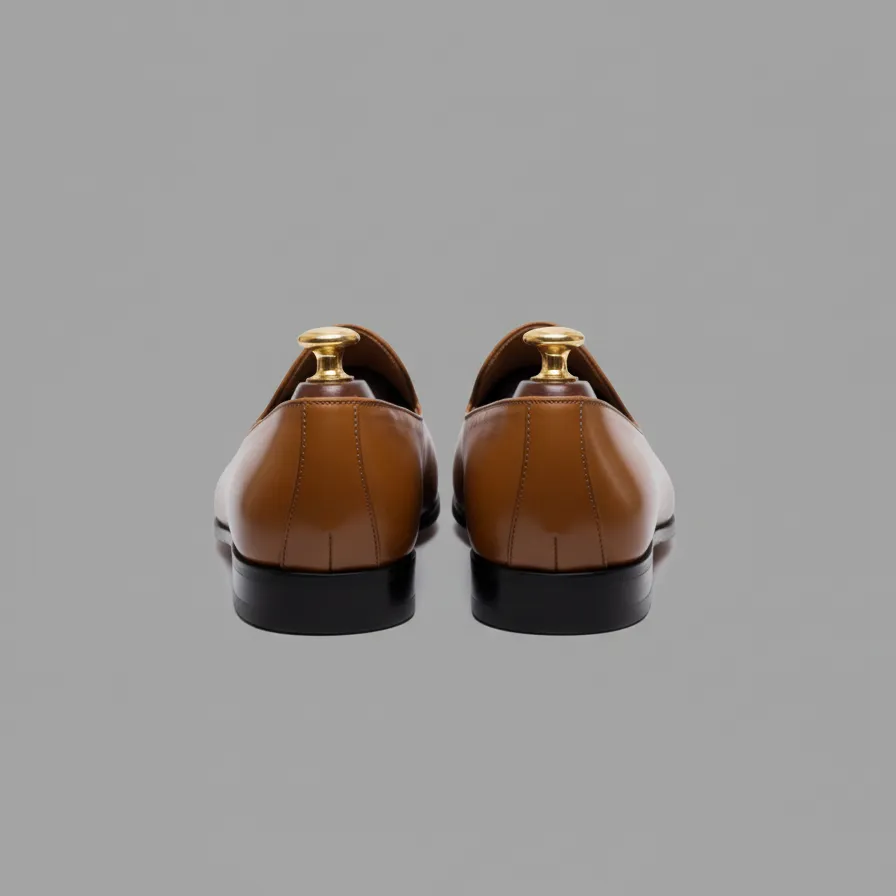 Tan Leather Tana Peshawari Hand Work Embroidered Zardozi Jutti Loafers | Wedding Shoes for Groom | Shoes for Haldi Mehendi Sangeet sold by Costoso Italiano product image thumbnail 2