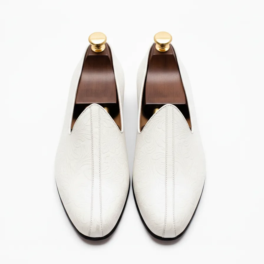 Burgundy Leather Tana Peshawari Jutti Loafers | Wedding Shoes for Groom | Shoes for Haldi Mehendi Sangeet sold by Costoso Italiano product image thumbnail 3