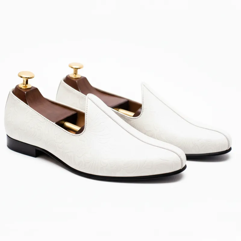 Burgundy Leather Tana Peshawari Jutti Loafers | Wedding Shoes for Groom | Shoes for Haldi Mehendi Sangeet sold by Costoso Italiano