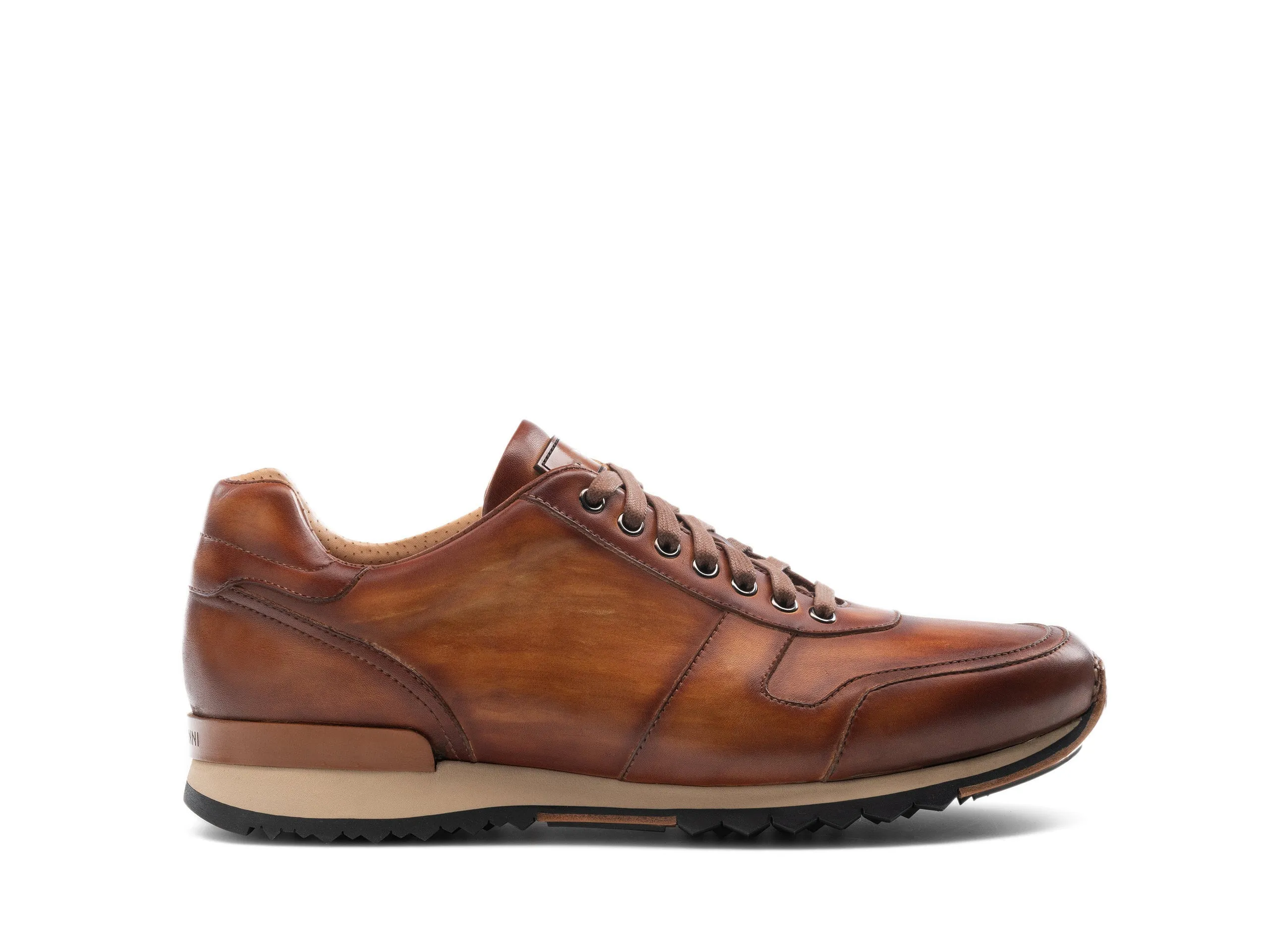 Tan Italian Leather Labasa Lace Up Sneakers sold by Costoso Italiano product image thumbnail 2