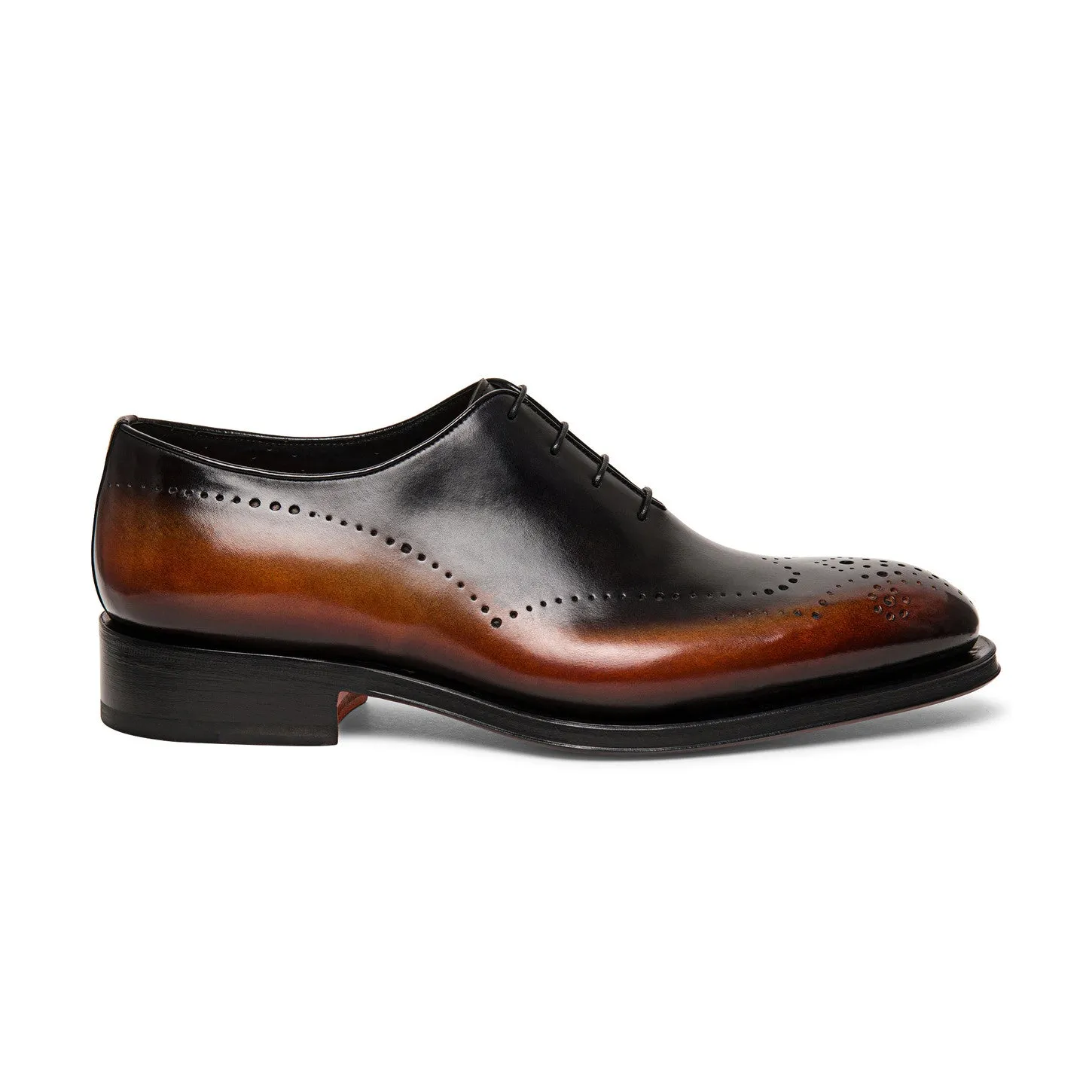 Black and Tan Leather Elliott Whole Cut Brogue Oxfords - Formal Shoes - AW24 sold by Costoso Italiano product image thumbnail 2