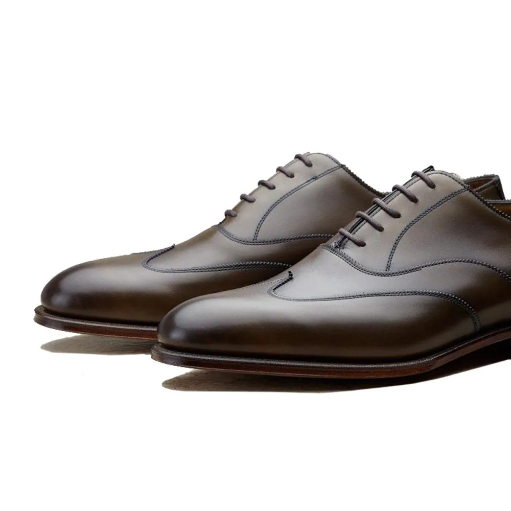 Flat Feet Shoes - Olive Green Leather Gedling Brogue Oxfords with Arch Support sold by Costoso Italiano product image thumbnail 4