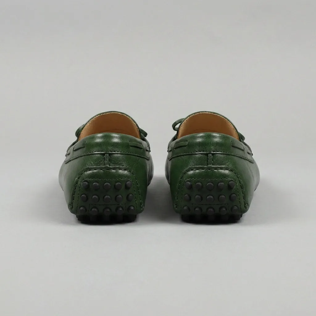 Green Leather Ophelia Driving Loafers - AW24 sold by Costoso Italiano product image thumbnail 3