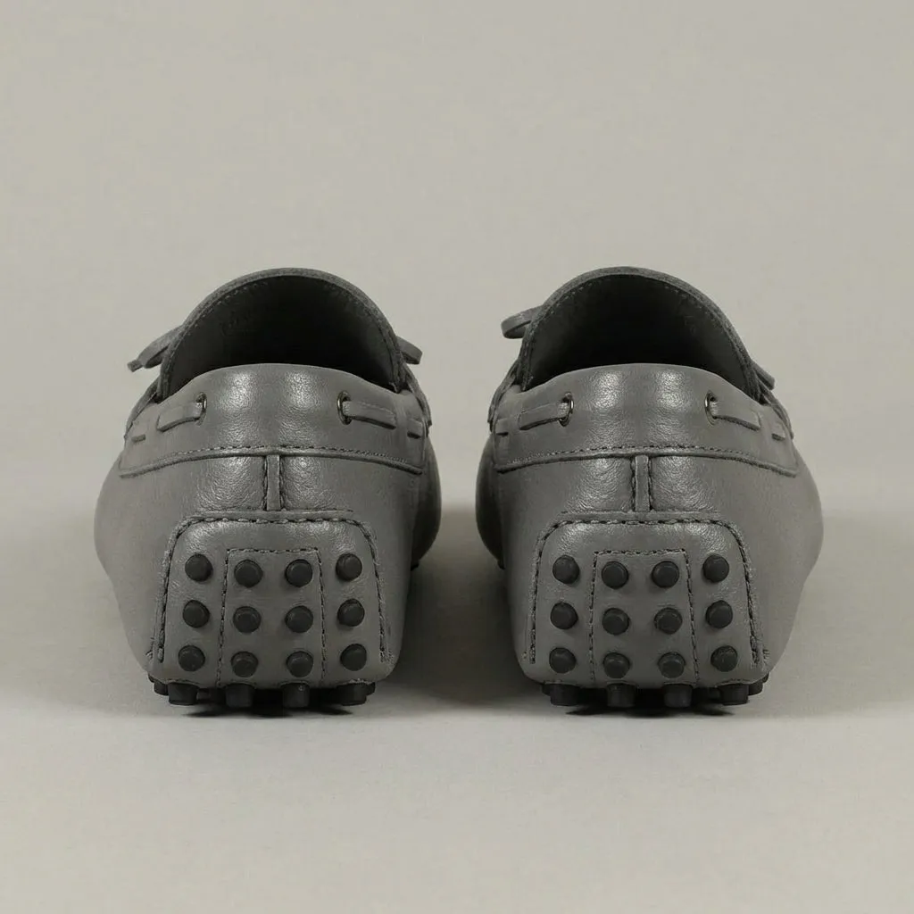 Grey Leather Ophelia Driving Loafers - AW24 sold by Costoso Italiano product image thumbnail 3